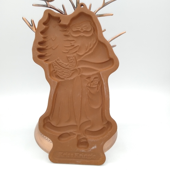 Longaberger Kriss Kringle Santa Cookie Mold 1991 Vintage Earthenware Christmas - Picture 12 of 12